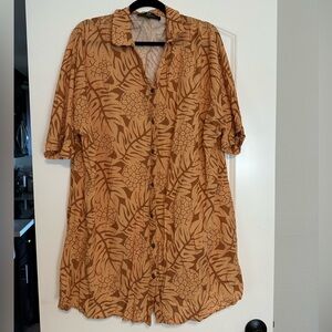 Lex Breezy Aloha Shirt Dress